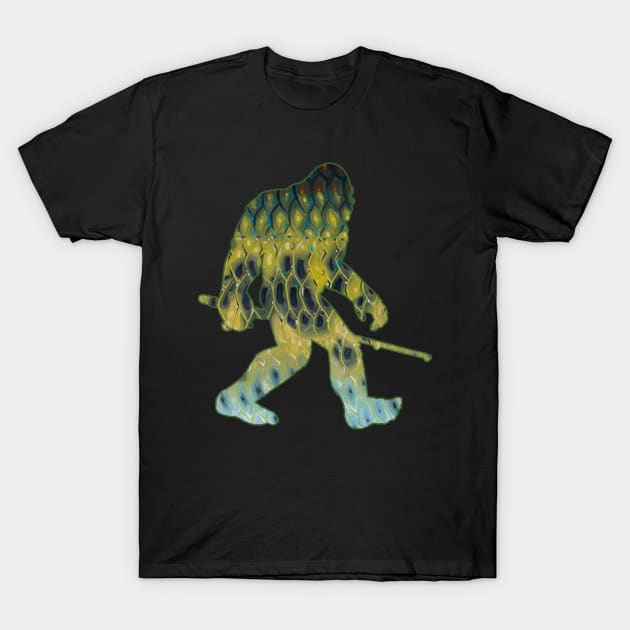 Bigfoot - Bass Fishing T-Shirt by  The best hard hat stickers 